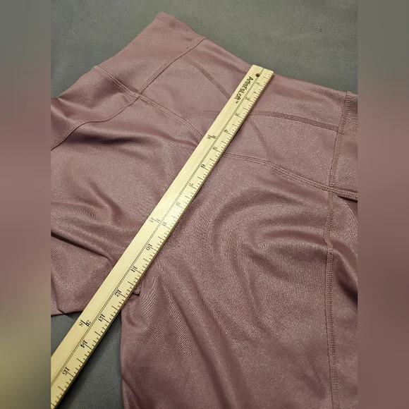 Zella Leggings Womens Size Medium Dusty Rose Beige Pink Active Workout Pockets - Picture 8 of 8
